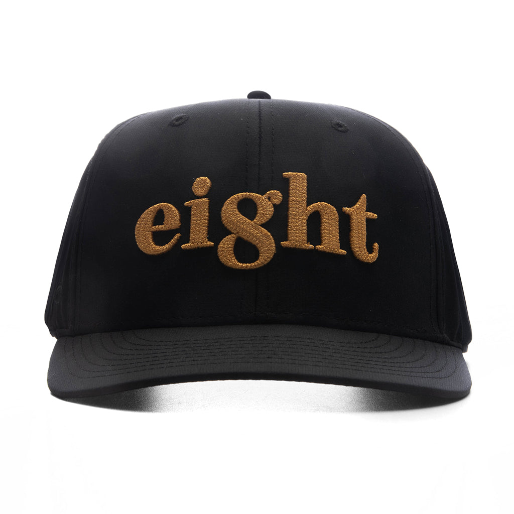 Black Pukka Hat with Gold Eight Logo