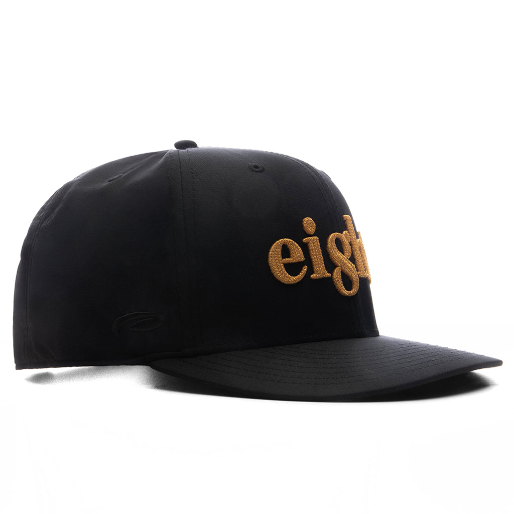 Black Pukka Hat with Gold Eight Logo